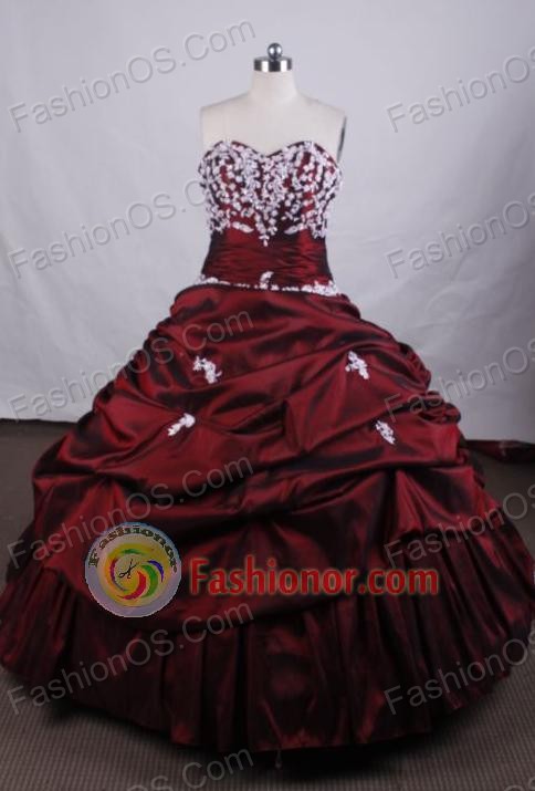 Beautiful Ball gown Sweetheart Floor-length Vintage Quinceanera Dresses Appliques Style FA-Z-0056