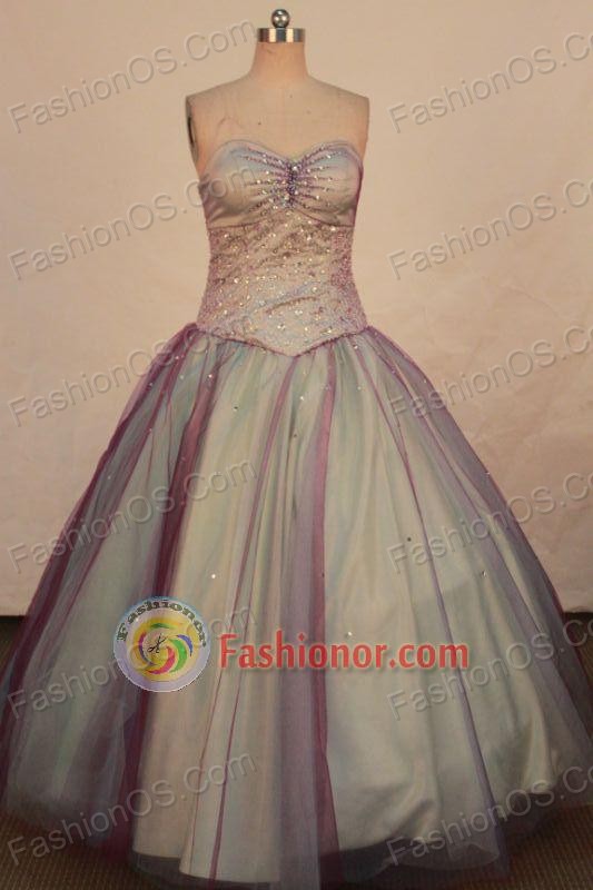 Beautiful Ball gown Sweetheart-neck Floor-length Vintage Quinceanera Dresses Style FA-W-326
