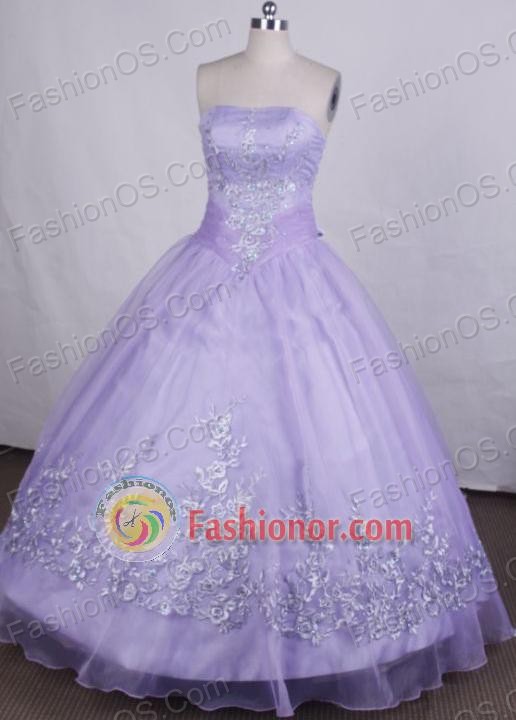 Best Ball Gown Strapless Loor-Length Orange Lavender Vintage Quinceanera Dresses Style FA-S-010