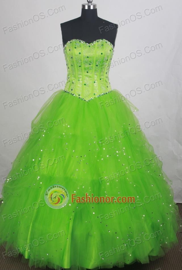 Brand New Ball gown Sweetheart-neck Floor-length Vintage Quinceanera Dresses Style FA-W-r86