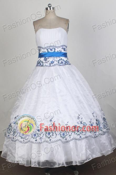 Cheap Ball gown Strapless Floor-length Vintage Quinceanera Dresses Style FA-W-r42
