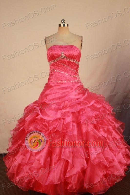 Cute Ball gown Strapless Floor-length Vintage Quinceanera Dresses Style FA-W-324