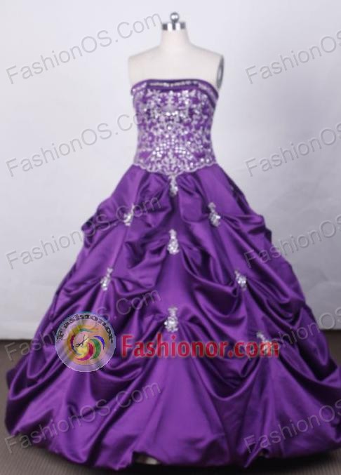Elegant Ball Gown Strapless FLoor-Length Vintage Quinceanera Dresses L42441