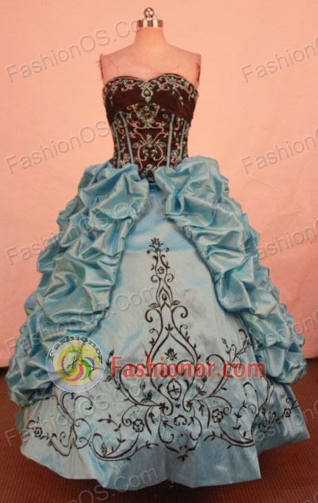 Exquisite Ball gown Strapless Floor-length Vintage Quinceanera Dresses Style FA-W-320