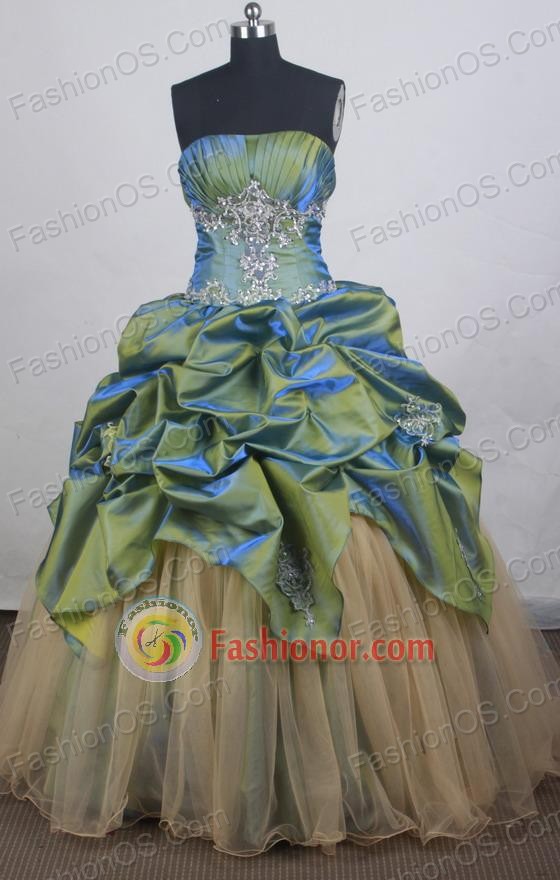 Lovely Ball gown Strapless Floor-length Vintage Quinceanera Dresses Style FA-W-r15