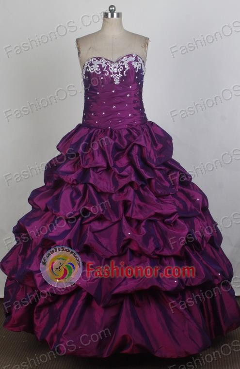 Modest Ball Gown Sweetheart Floor-length Vintage Quinceanera Dress ZQ12426029