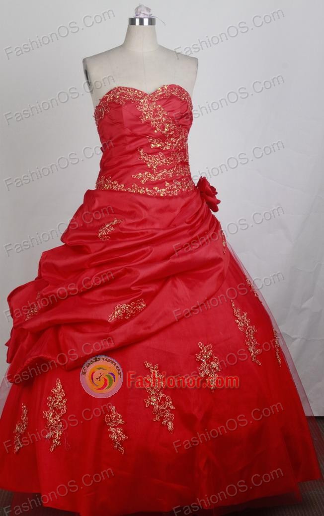 Modest Ball Gown Sweetheart Floor-length Vintage Quinceanera Dress ZQ12426037
