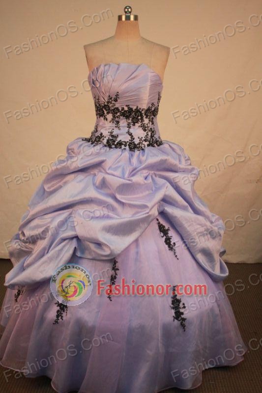 Perfect Ball gown Strapless Floor-length Vintage Quinceanera Dresses Style FA-W-327