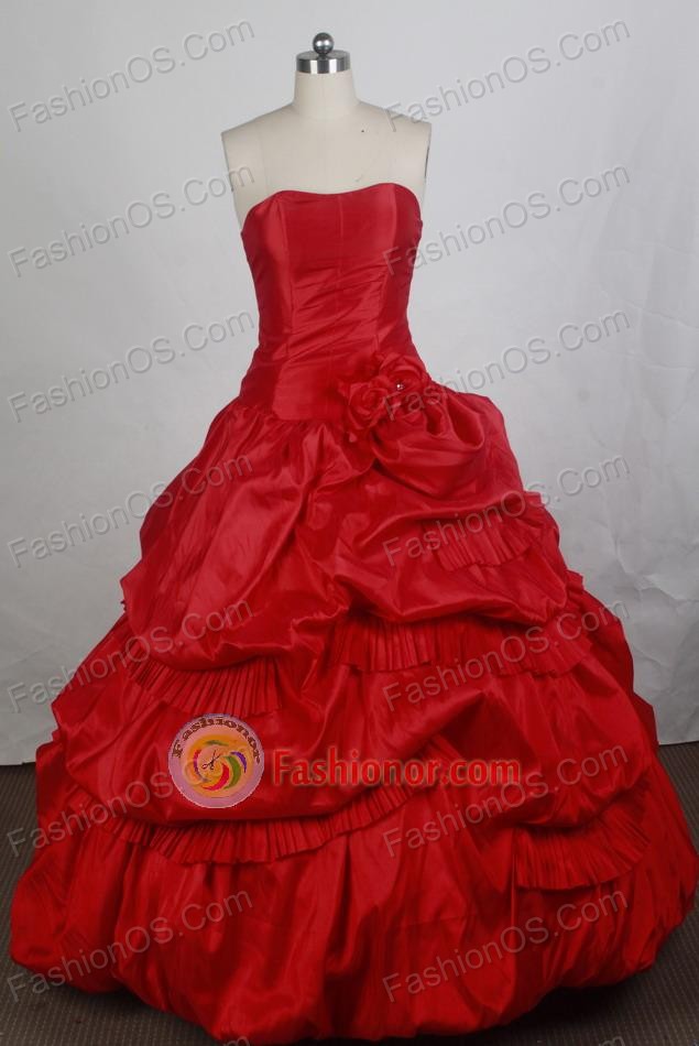 Popular Ball gown Strapless Floor-length Vintage Quinceanera Dresses Style FA-W-r68