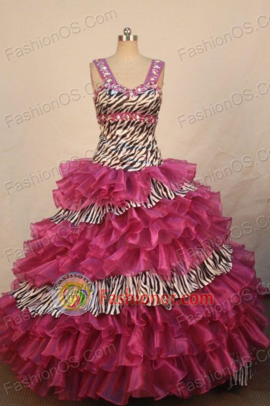 Romantic Ball gown Strap Floor-length Vintage Quinceanera Dresses Style FA-W-352