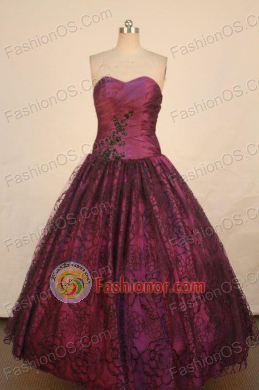 Romantic Ball gown Strapless Floor-length Vintage Quinceanera Dresses Style FA-W-351