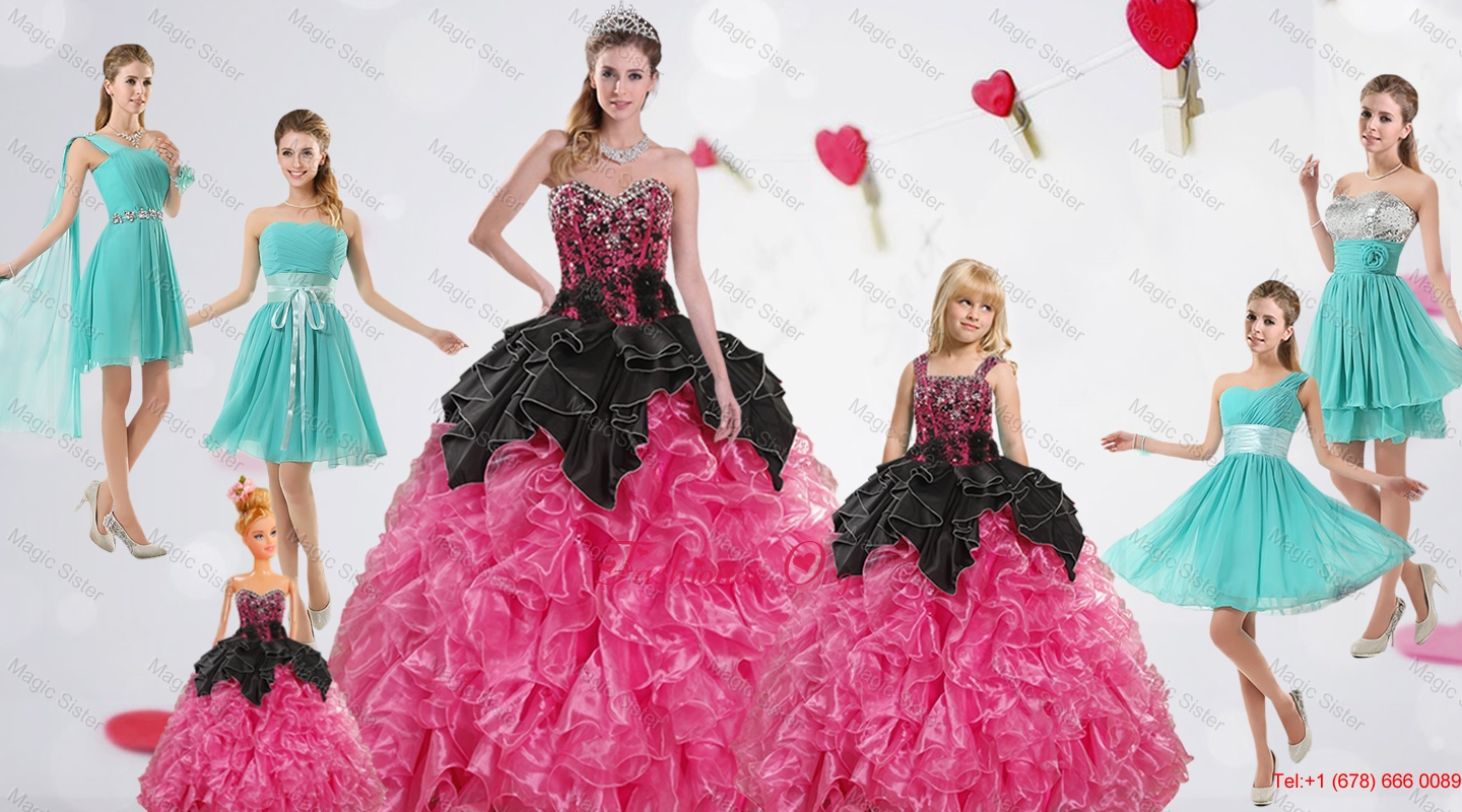 2015 Elegant Sweetheart Multi Color Quinceanera Gown and Ruching Short Prom Dresses and Multi Color Straps Little Girl Dress XFNAOA16ZHTZ001FOR
