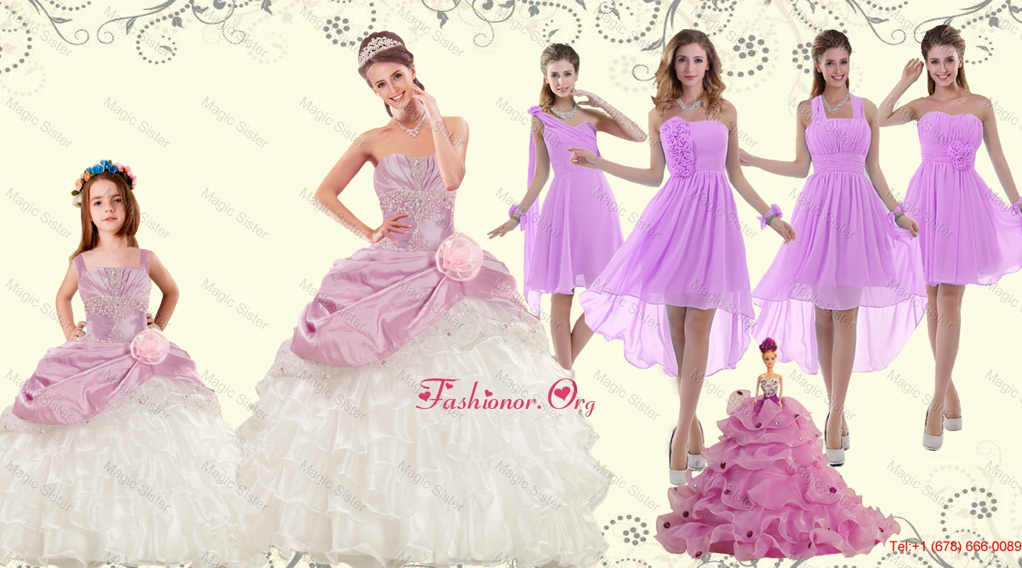 Strapless Beading Multi Color Quinceanera Dress and Ruching Short Prom Dresses and Beading Multi Color Little Girl Dress XFNAO903ZHTZ002FOR