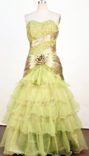 Beautiful Mermaid Sweetheart-neck Floor-length Olive Green Beading Prom Dresses Style FA-C-163