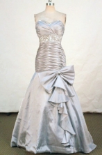 Popular Mermaid Sweetheart-neck Floor-length Gray Beading Prom Dresses Style FA-C-195