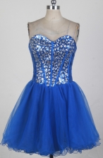 Sweet Short Sweetheart Mini-length Royal Blue Quinceanera Dress LHJ428