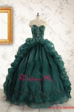 2015 Fall Luxurious Dark Green Sweet 16 Dresses with Beading FNAO5750-1FOR