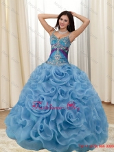 2015 Fall Wonderful Appliques and Rolling Flowers Multi Color Quinceanera Dresses SJQDDT20002FOR
