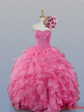 2015 Fashionable Sweetheart Quinceanera Dresses with Beading and Ruffles SWQD007-6FOR