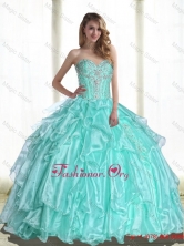 2015 Popular Sweetheart Quinceanera Dresses with Beading and Appliques SJQDDT54002FOR