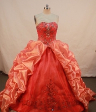 Affordable Ball gown Sweetheart Floor-length Vintage Quinceanera Dresses Appliques with Beading Y042440