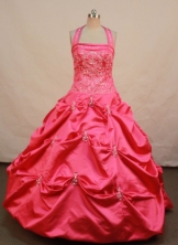 Beautiful Ball gown Halter topFloor-length Quinceanera Dresses TD2409