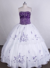 Beautiful Ball gown Strapless Floor-length Vintage Quinceanera Dresses LZ42402