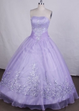 Best Ball Gown Strapless Loor-Length Lilac Vintage Quinceanera Dresses Style FA-S-010