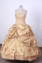 Brand New Ball Gown Strapless FLoor-Length Vintage Quinceanera Dresses Style L42439