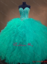 Cheap Sweetheart Ball Gown Quinceanera Dresses in Turquoise SWQD050-2FOR