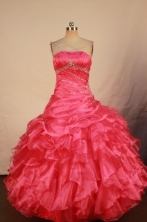Cute Ball gown Strapless Floor-length Vintage Quinceanera Dresses Style FA-W-324