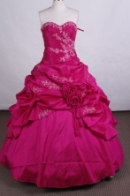Discount Ball gown Sweetheart Floor-length Quinceanera Dresses Appliques with Beading Style FA-Z-002