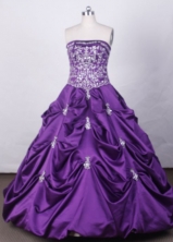 Elegant Ball Gown Strapless FLoor-Length Vintage Quinceanera Dresses L42441