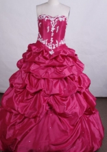 Elegant Ball gown Sweetheart Floor-length Fuchsia Quinceanera Dresses Appliques Style FA-Z-0025