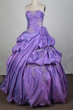 Exclusive Ball Gown Strapless Floor-length Lavender Vintage Quinceanera Dress LZ426076