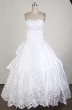 Exclusive Ball Gown Sweetheart Neck Floor-length White Vintage Quinceanera Dress LZ426017