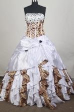 Exclusive Ball gown Strapless Chapel Train Vintage Quinceanera Dresses Style FA-W-r14