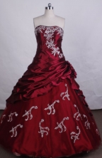 Exquisite Ball Gown Strapless Floor-Length Quinceanera Dresses Style FA-S-215