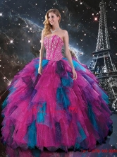 Feminine Multi Color Sweetheart Quinceanera Dresses with Beading QDDTA106002FOR