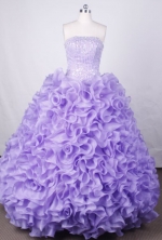 Luxurious Ball Gown Strapless FLoor-Length Vintage Quinceanera Dresses LZ42461