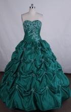 Luxurious Ball gown Sweetheart Floor-length Appliques Vintage Quinceanera Dresses Style FA-Z-003