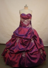 Luxurious Ball gown Sweetheart Floor-length Quinceanera Dresses Appliques Style FA-Z-0089