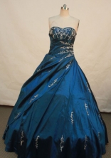Luxurious Ball gown Sweetheart Floor-length Quinceanera Dresses Embroidery with Beading Style FA-Z-0
