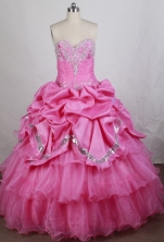 Luxurious Ball gown Sweetheart-neck Floor-length Vintage Quinceanera Dresses Style FA-W-r63