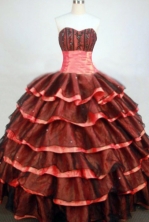 Modest Ball Gown Sweetheart Floor-length Orange Taffeta Quinceanera dress Style FA-L-238