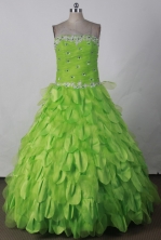 Perfect Ball Gown Strapless Floor-length Spring Green Vintage Quinceanera Dress LJ2674