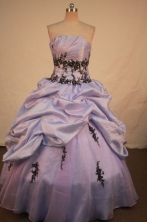 Perfect Ball gown Strapless Floor-length Vintage Quinceanera Dresses Style FA-W-327