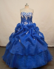 Perfect Ball gown Sweetheart Floor-length Quinceanera Dresses Appliques Style FA-Z-0060