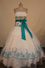 Popular Ball gown Strapless Floor-length Vintage Quinceanera Dresses Style FA-W-343