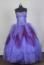 Romantic Ball Gown Strapless Floor-length Vintage Quinceanera Dress LZ426032